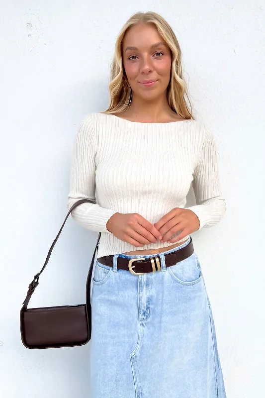 Weekend Offers That Please Sammy Knit Long Sleeve Ivory