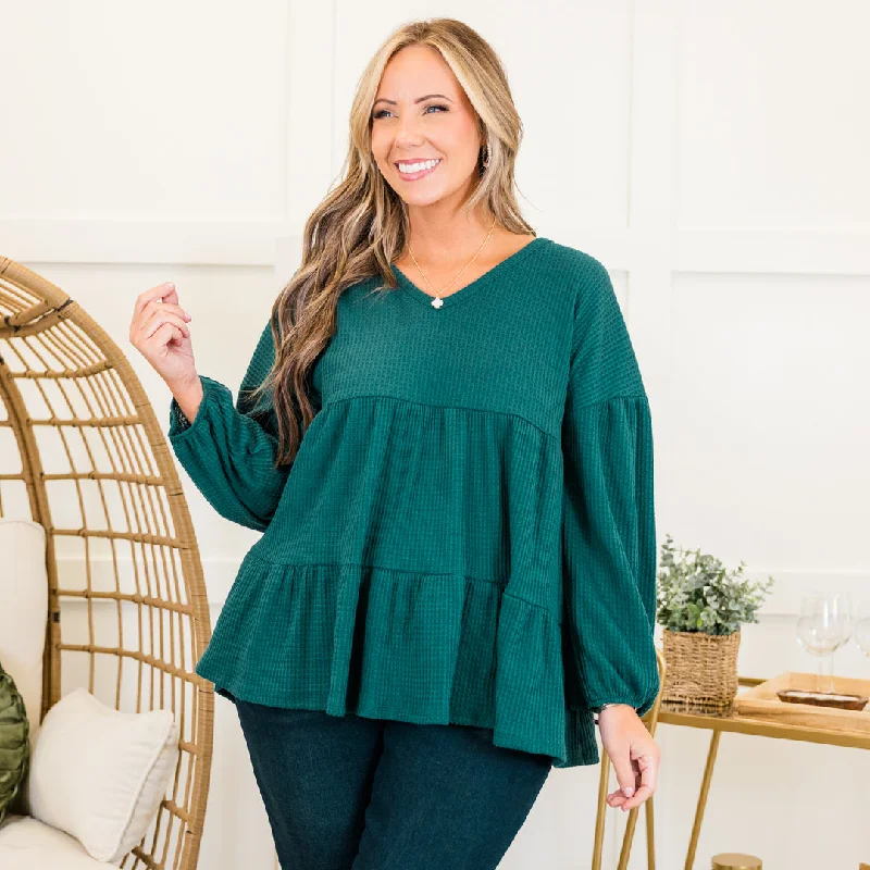 Overstock Sale Good Signs Top, Hunter Green