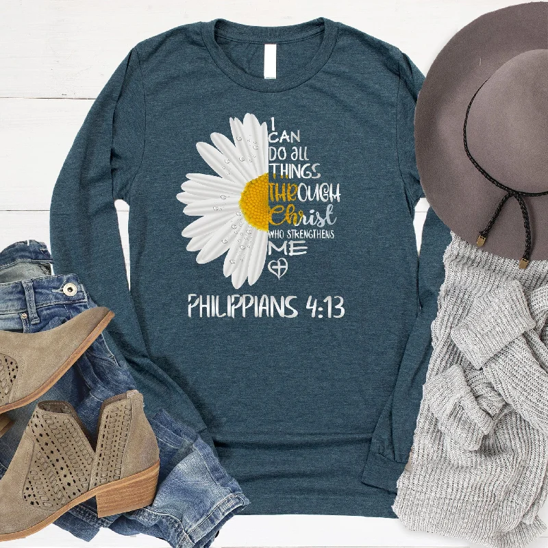 Celebrate the Weekend with Discounts I Can Do All Things Daisy Long Sleeve