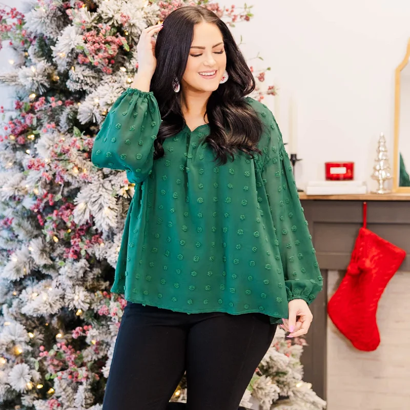 Take Action A Dot And A Skip Away Top, Green