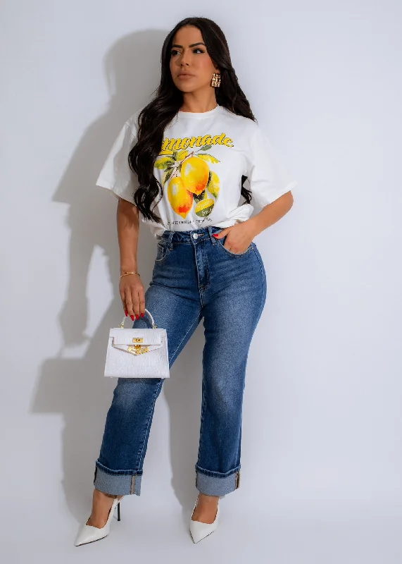 Low Cost Carried Away Long Top White