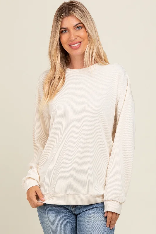 Price Slash Ivory Drop Shoulder Sweatshirt