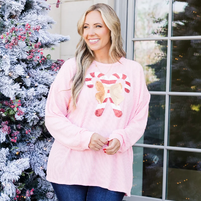 Weekend Discounts to Celebrate Santa's Sweetheart Pullover, Pink