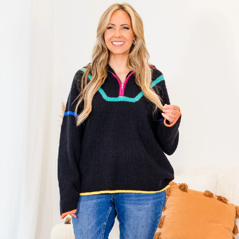 Instant Savings Falling For Fall Sweater, Black