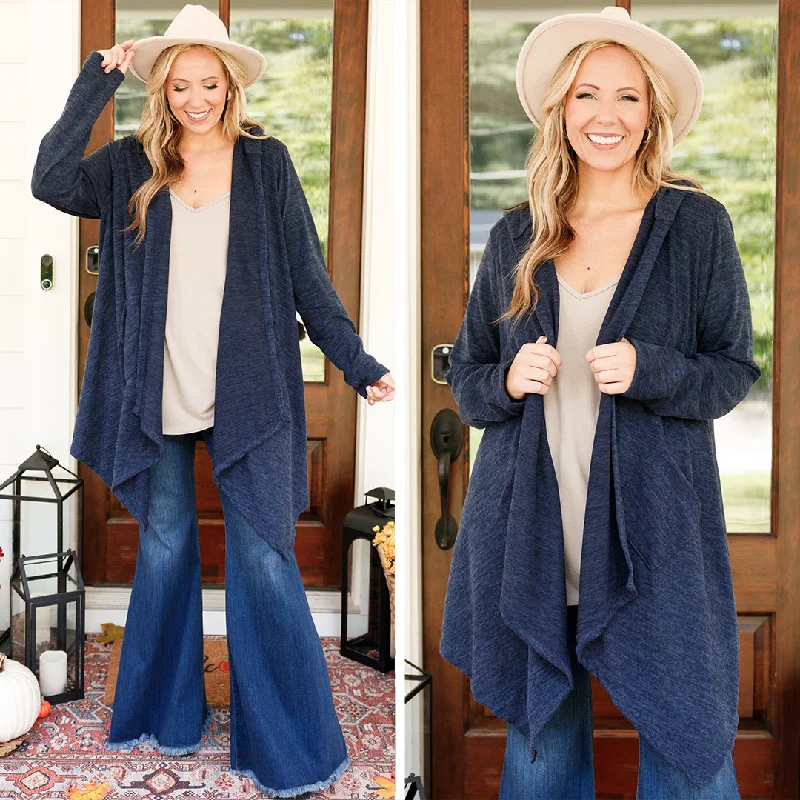 Price Slash Two Sides To The Story Cardigan, Navy