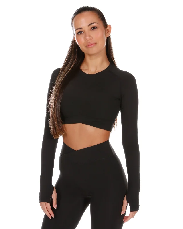 Midnight Sale Cross Over Long Sleeve - Black