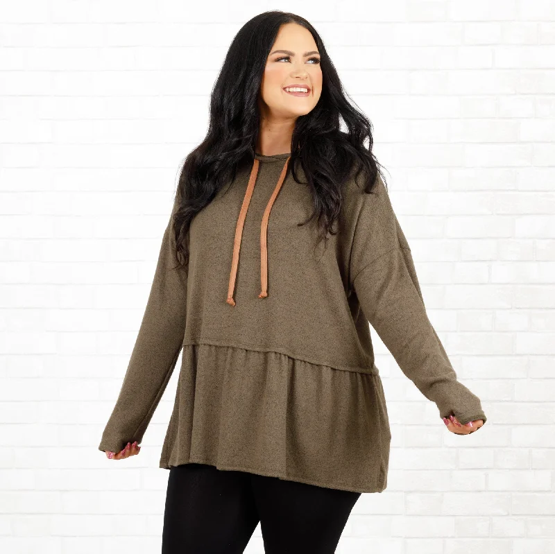 Weekend Savings Bonanza Flirty Allure Hoodie, Olive