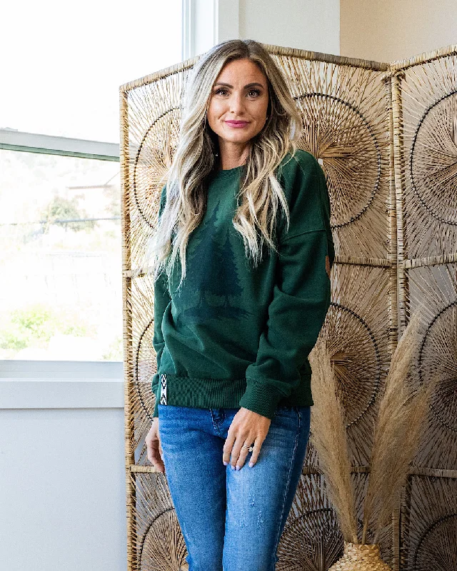Value Deals Wanakome Lone Pines Sweatshirt - Deep Forest