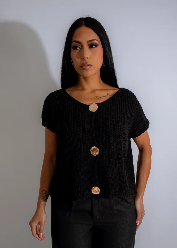 Weekend Discounts to Snag Golden Hour Knit Long Top Black