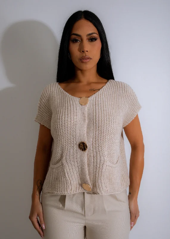 Weekend Discounts to Enjoy Golden Hour Knit Long Top Nude