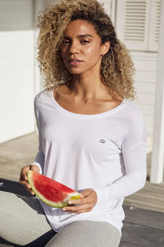 Weekend Bargains to Relish "Signature Lotus" Original Ribbed Long Sleeve Tee
