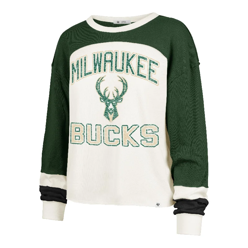 Special Discount MILWAUKEE BUCKS ARENA CURVE '47 TONI LONG SLEEVE TEE WOMEN
