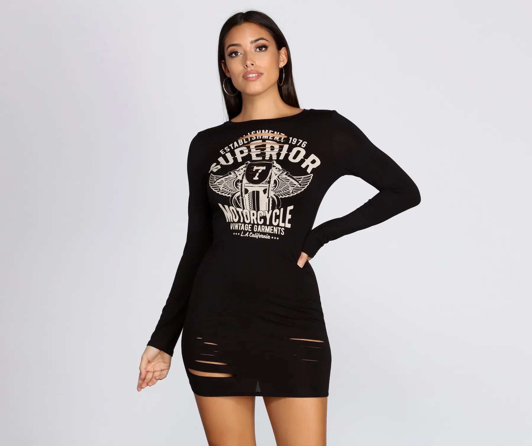 Low Cost Vintage Motors Slashed Mini Dress