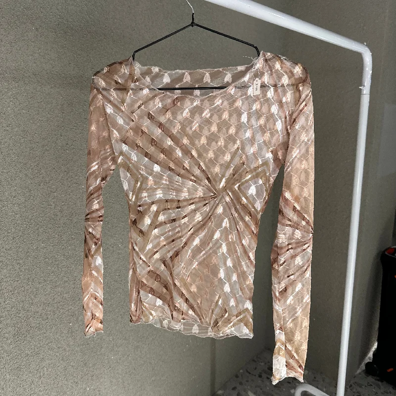 Big Deal Pattern Mesh Top