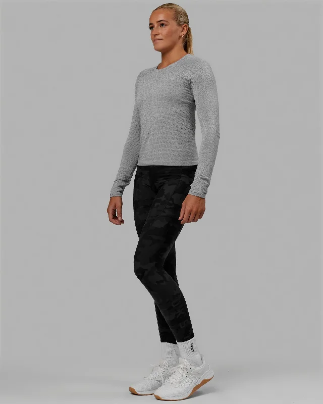 Weekend Specials to Savor AeroFLX+ Seamless Long Sleeve Tee - Light Grey Marl