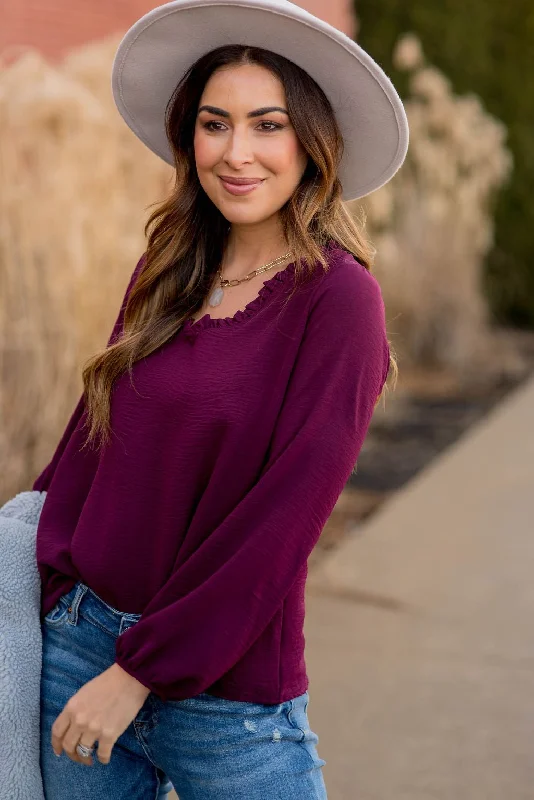 Weekend Savings Extravaganza Dressy Ruffle V-Neck Blouse