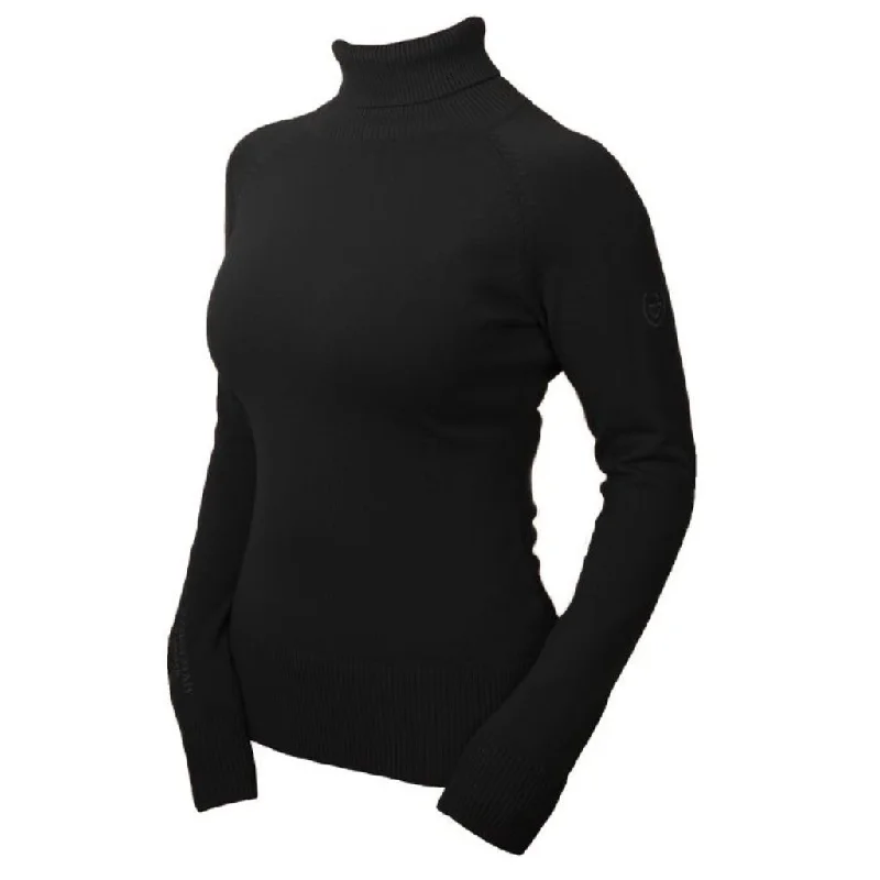 Lowest Rates Equestrian Stockholm Black Polo Neck Jumper