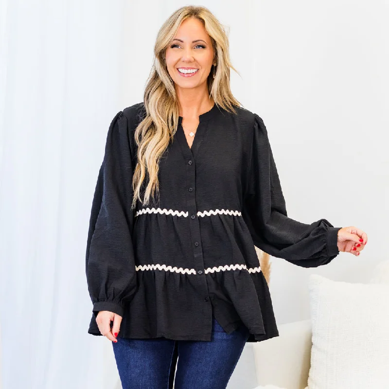 Unwind with Weekend Discounts Honeycrisp Top, Black