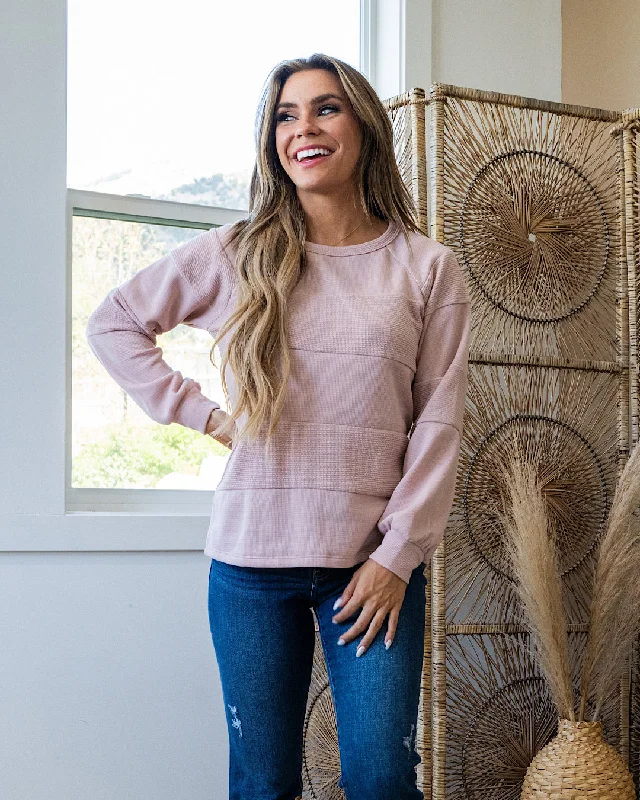 Best Choice Colette Fabric Blocked Sweater - Blush