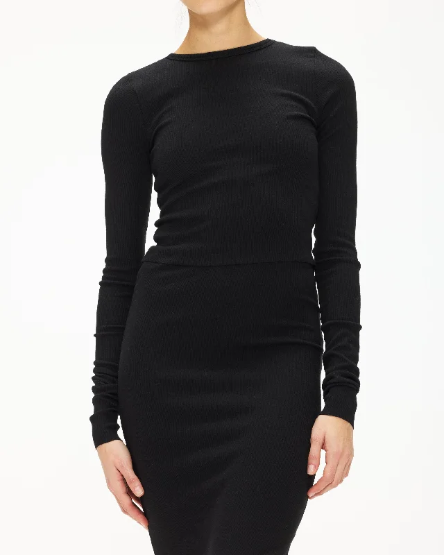 Weekend Bargains to Love Eterne Cropped Long Sleeve Fitted Top