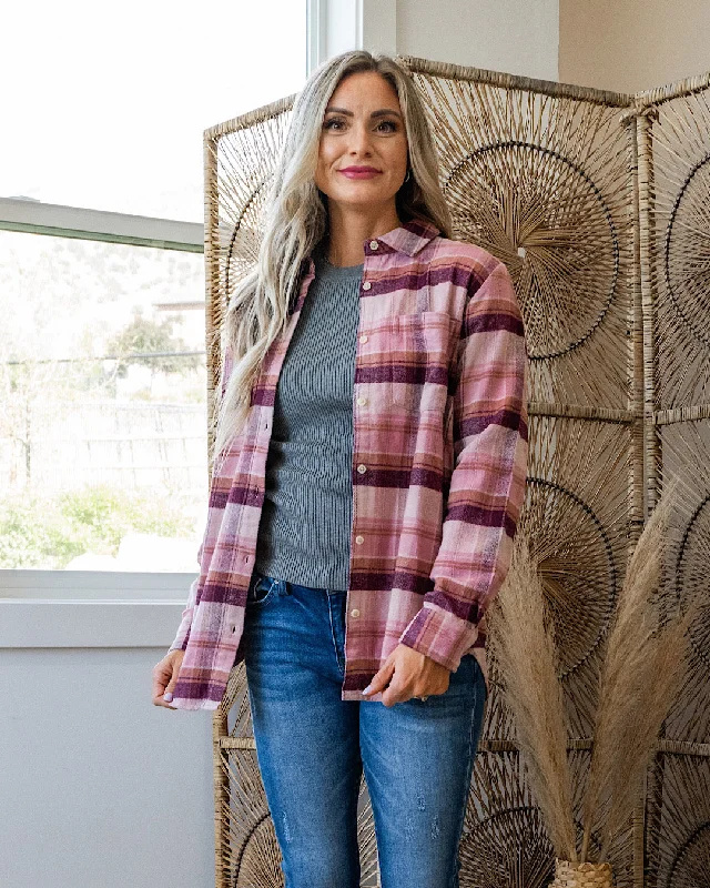 Epic Value Manny Magenta Haze Plaid Flannel Top