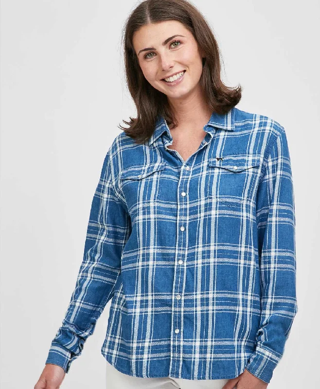 Year-End Sale Ladies Swift Plaid Longsleeve Shirt