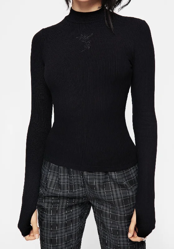 Early Bird Adonia High Neck Ribbed Top