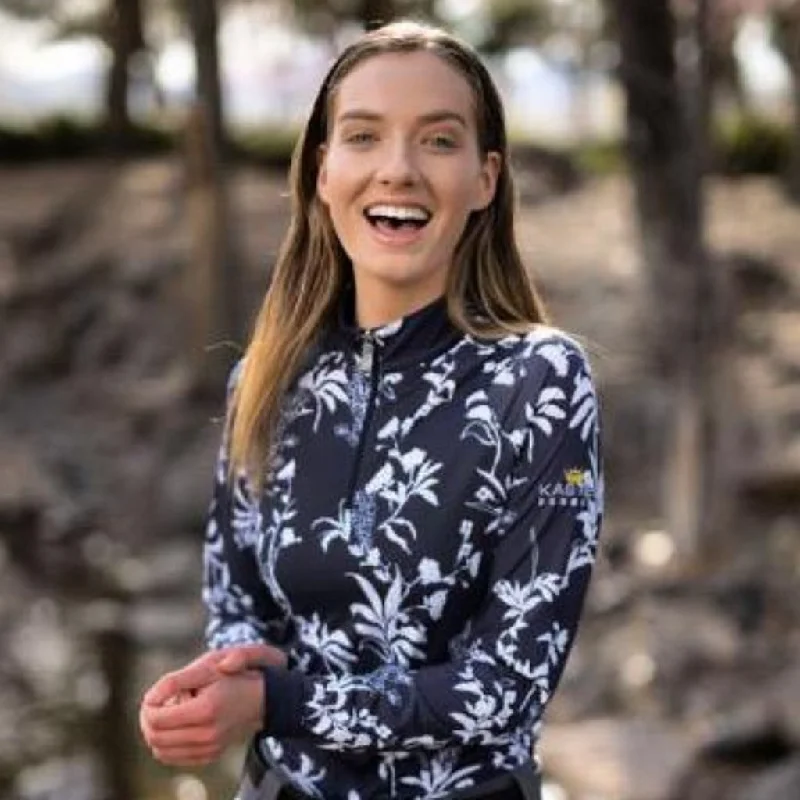 Weekend Deals That Sparkle Kastel Long Sleeve Sunshirt Navy Floral