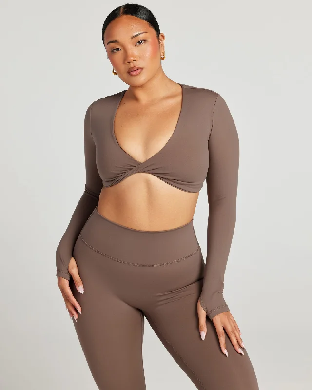 Stock Up Aura Vantage Long Sleeve - Mushroom
