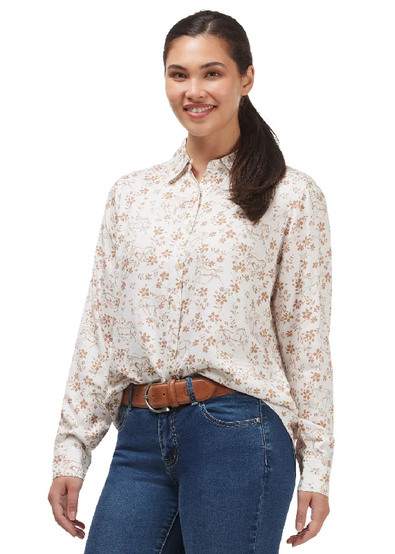 Weekend Discounts to Savor Horse Floral Button Up Shirt
