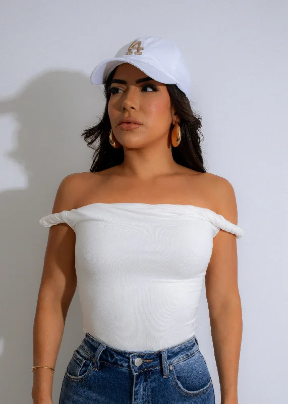 Special Buy Ethereal Twist Long Top White