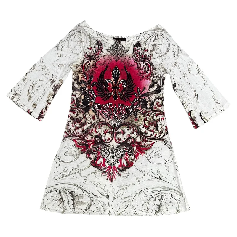 Weekend Savings Spectacular Graphic  Print Beaded Long Sleeves Top