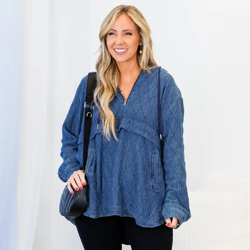 Steals and Deals Cozy In Carolina Hoodie, Blue