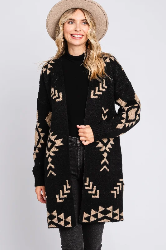 Shop Now Black Print Cardigan
