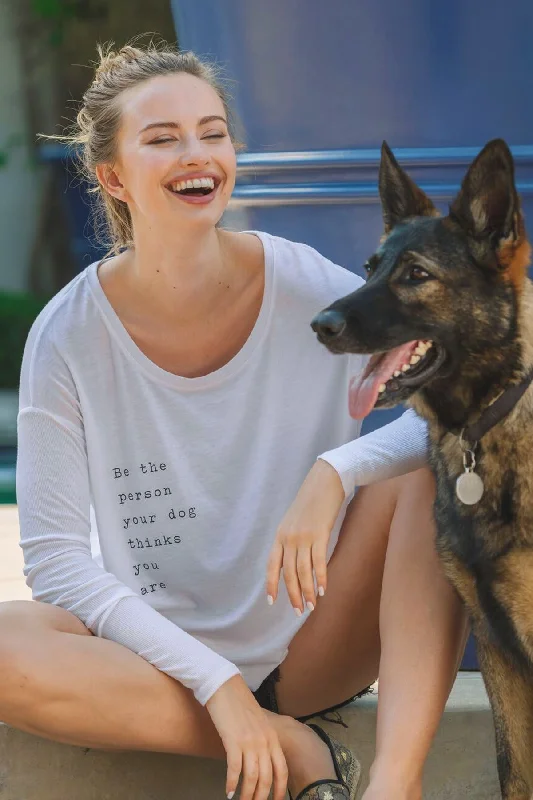 Markdown Sale "Dog Thinks You Are" Original Ribbed Long Sleeve Tee