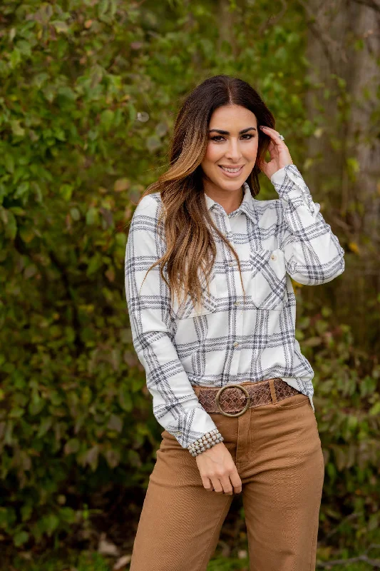 Weekend Discounts to Indulge In White Lies Plaid Flannel