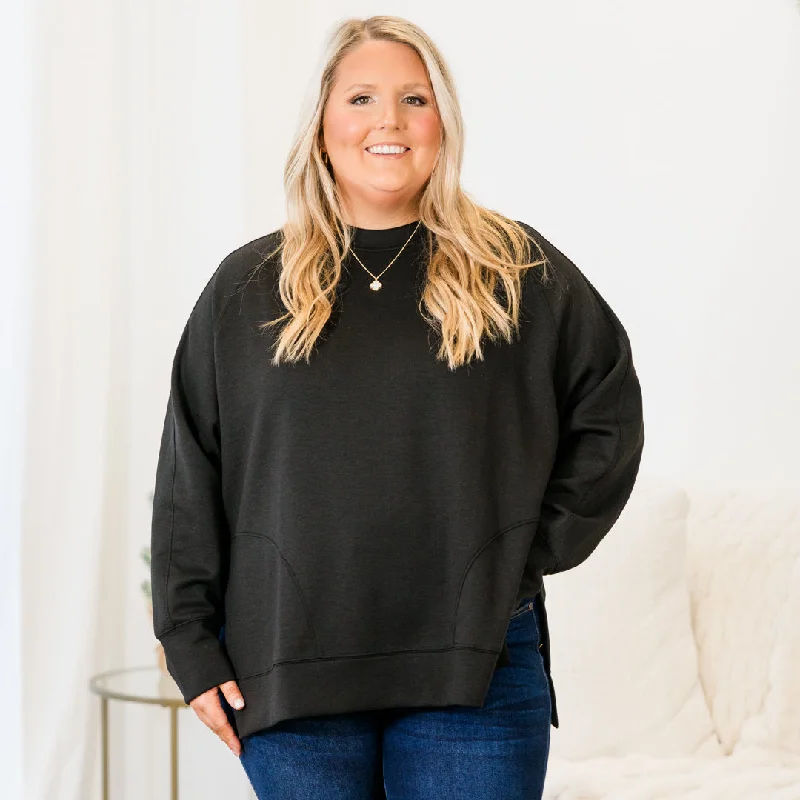 Don't Miss Out Feels So Sweet Pullover, Black