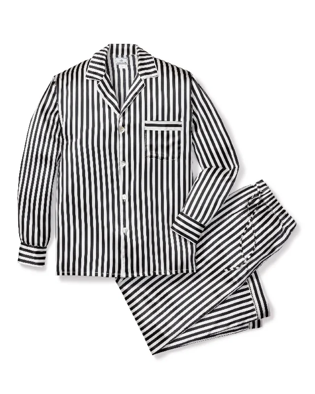 Weekend Savings Fiesta Men's Silk Pajama Set in Bengal Stripe