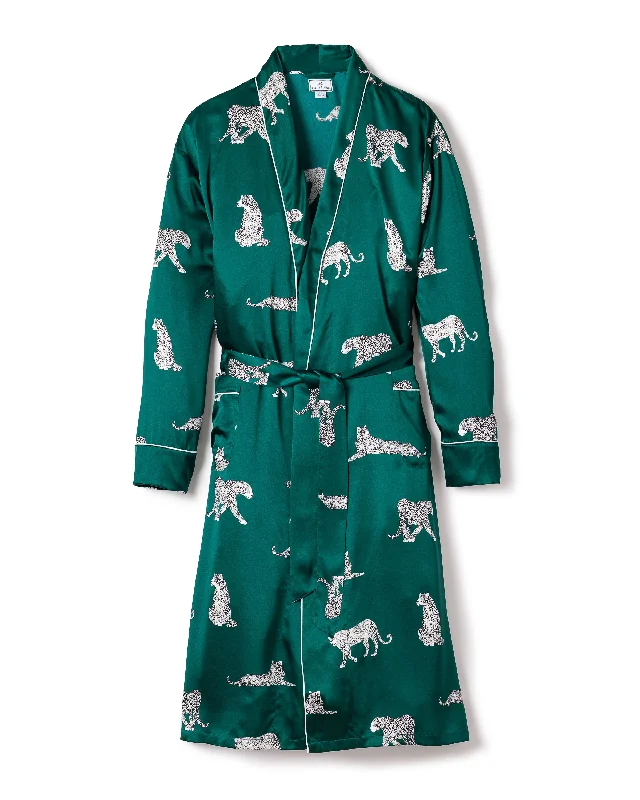 Weekend Specials Just for You Men's Silk Long Robe in Panthère de Luxe