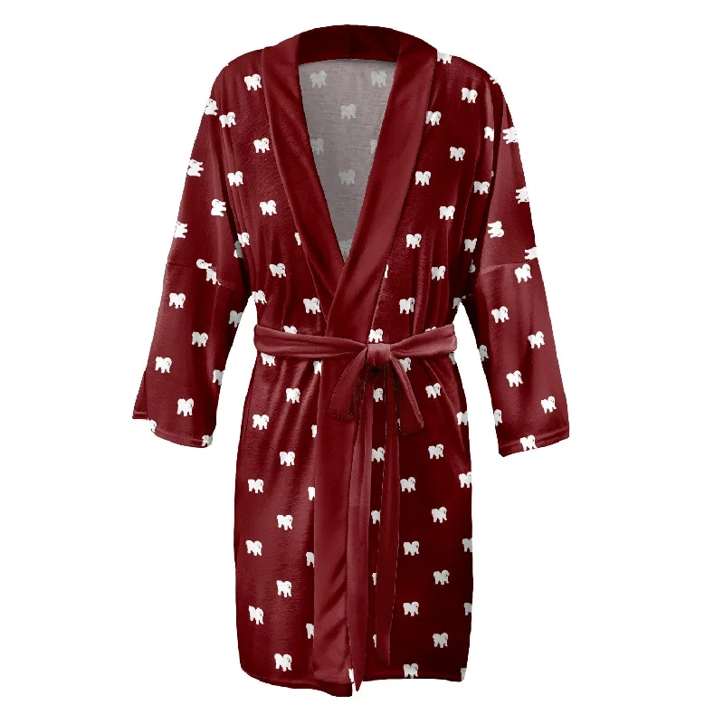Weekend Shopping Bliss Bichon Frise Robe