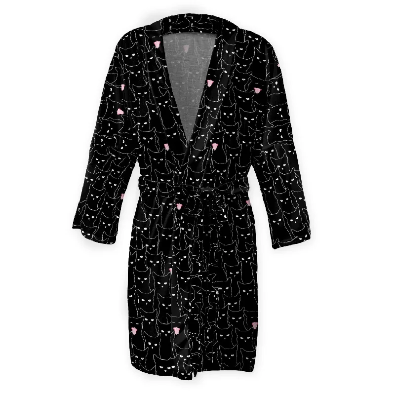 Weekend Special Black Cats Robe