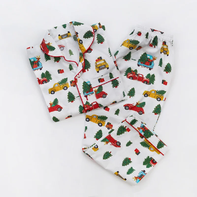 Exclusive Offer Men Christmas Trucks Pajama Set