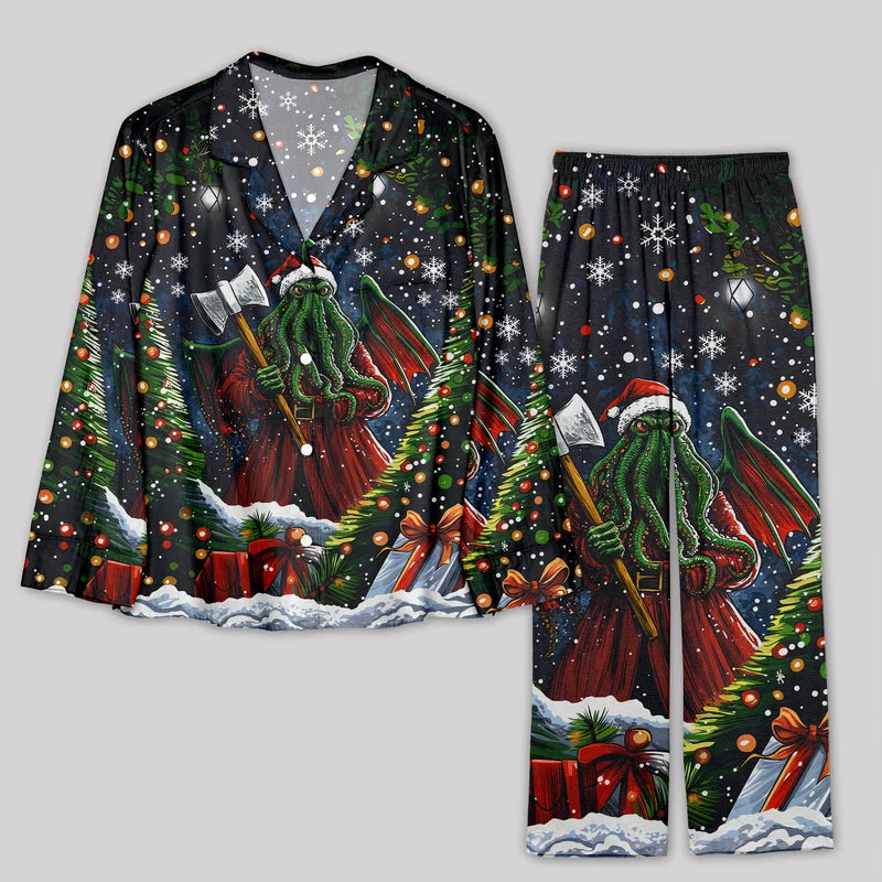 The Best Deal Cthulhu Santa Claus Pajamas Set