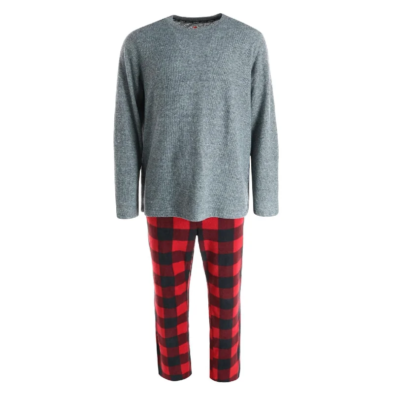 Charcoal with Red and Black Plaid