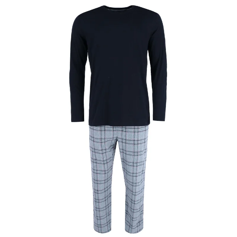 Major Deal Hanes Men's Cotton Long Sleeve Shirt and Flannel Pajama Pants