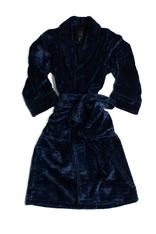 Half Price Heather Square Robe in Navy