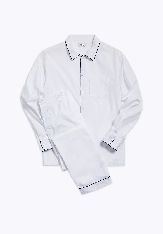 Weekend Specials to Snag Henry Pajama Set in White Poplin
