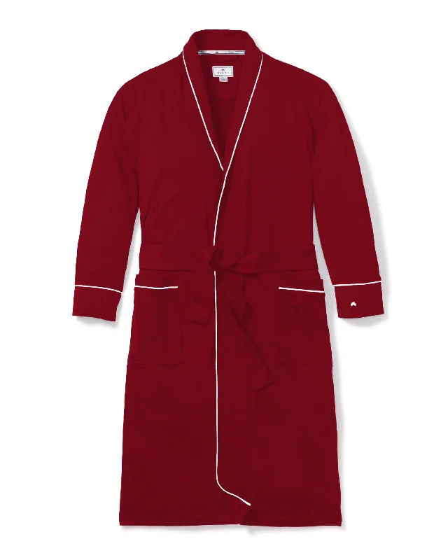 Shop and Save Men's Pima Robe in Bordeaux