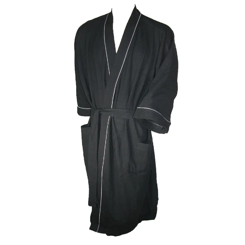 Can't Beat Majestic International Men's Big & Tall Cotton Waffle Knit Kimono Robe