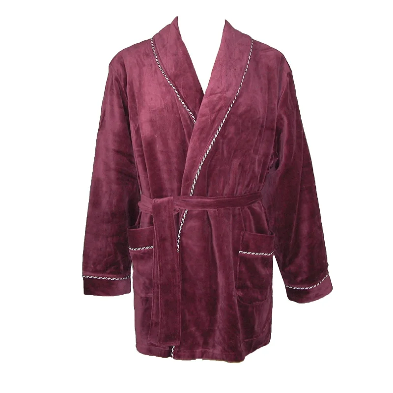 Online Exclusive Majestic International Men's Satin Lined Smoking Jacket